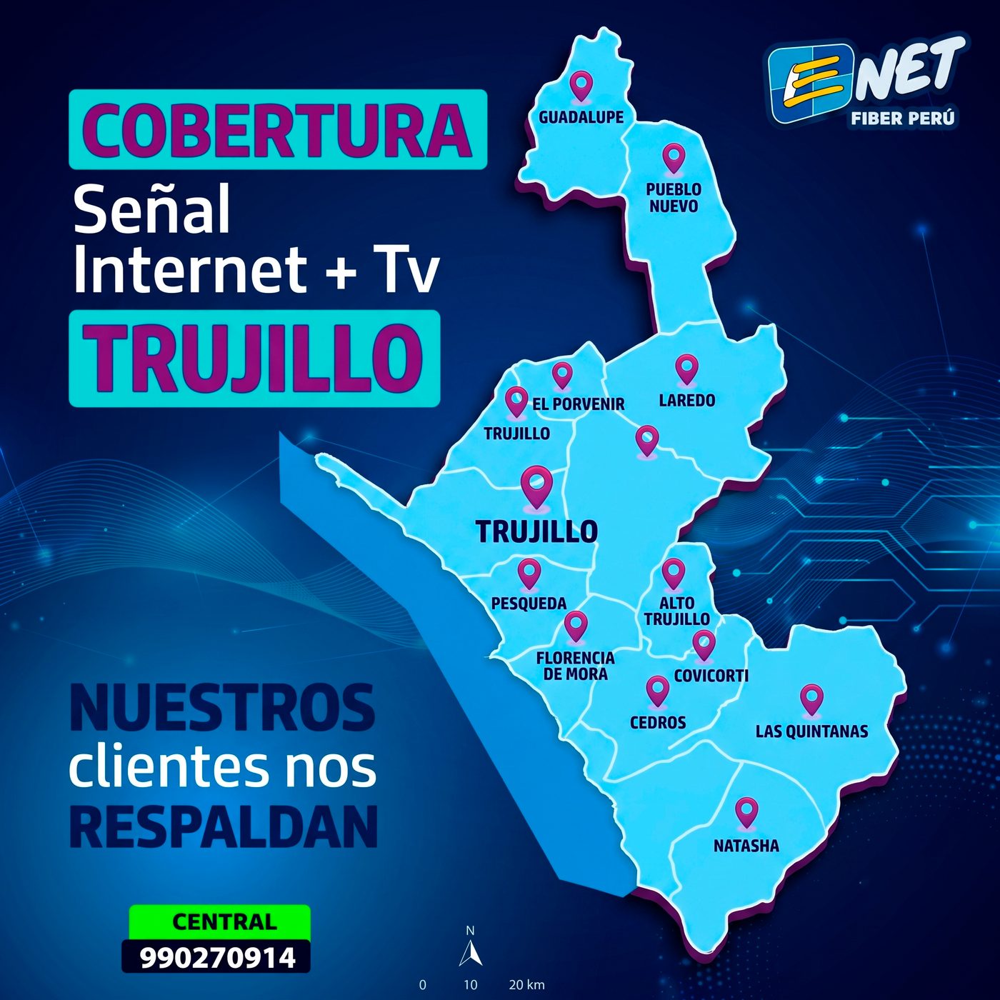 Mapa de cobertura Trujillo